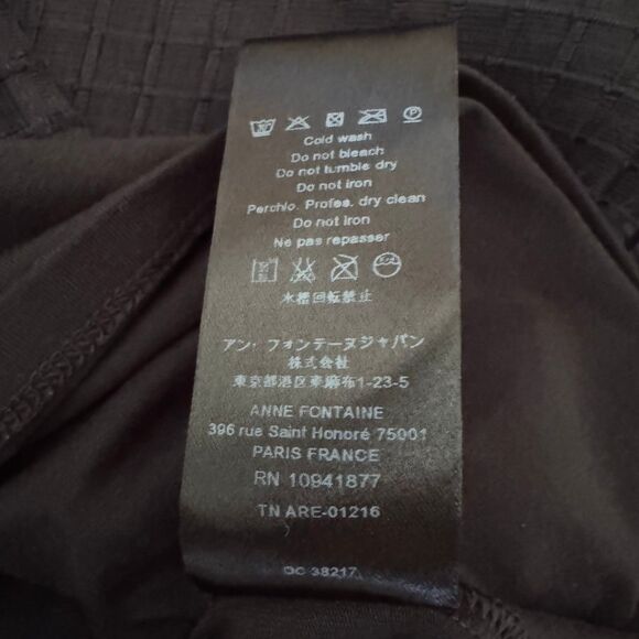 Anne Fontaine Black Geometric Printed‎ Sheer Nolann Blouse Oversized  Sz 44 US12 - Picture 8 of 8